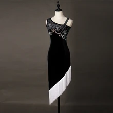 Latin Competition Dance Dress Women Girls High Quality Professional Latin Dancing Costume Rumba Latin Tassel Skirt latin dance costume sexy senior ice silk short sleeves latin dance dress for women latin dancing dresses 3kinds of colors