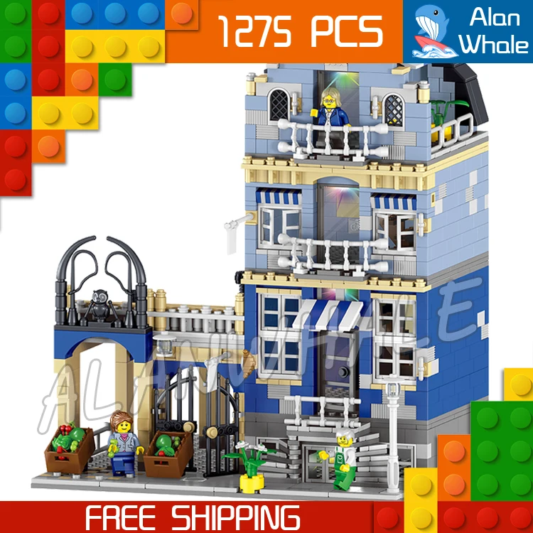 

1275pcs Creator Expert Factory Market Street Construct 30013 DIY Model Modular Building Blocks Toys Bricks Compatible with Lago