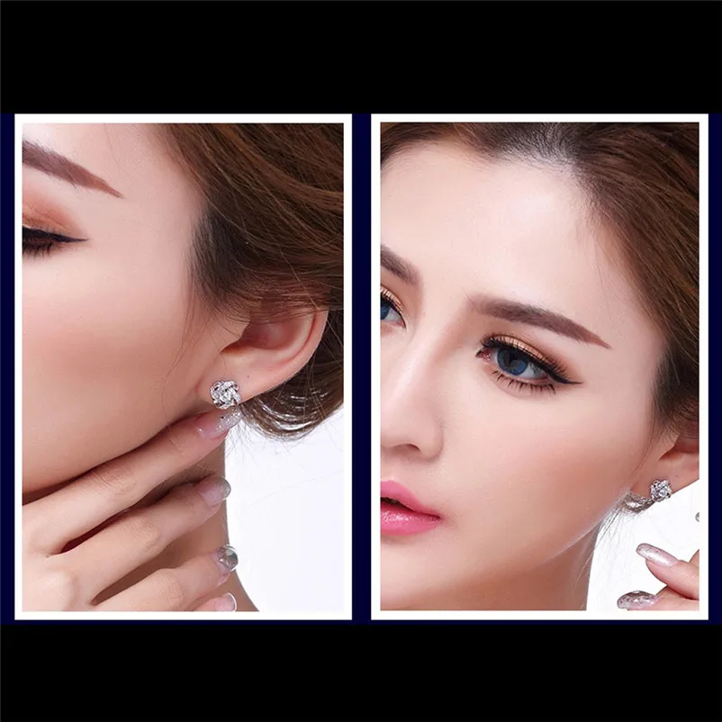 2018 Trendy earrings for women Simple Fashion Diamond Eternal Star Earrings Stud Earrings Jewelry earrings Brincos J04#N (15)