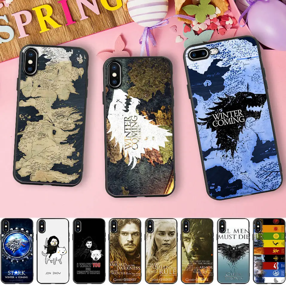 

Game of Thrones Map Jon Snow Wolf Soft TPU Phone Case For Xiaomi Redmi note 4 5 plus 4x 6 Cover Fundas Capinha