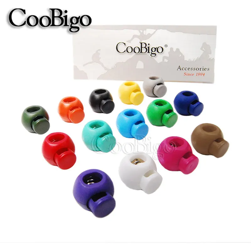 

25pcs Colorful Plastic Ball Round Cord Lock Spring Stop Toggle Stopper Clip For Sportswear Clothing Shoes Rope DIY Craft Parts