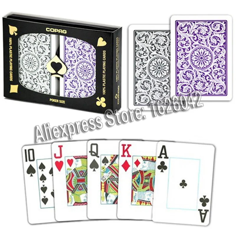Goedkoop Xf copag 1546 originele 2 decks een set 100% plastic hoge kwaliteit poker tourment speelkaarten gemaakt in brazili euml;