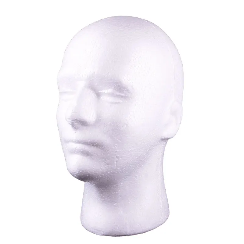 Male Styrofoam Foam Mannequin Manikin Head Model Hat Glasses Display