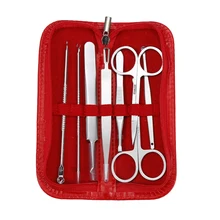 Elecool 8 шт. очиститель черных точек прыщ, шрам, акне удаление акне жидкость для снятия пинцет с иглами доску для серфинга