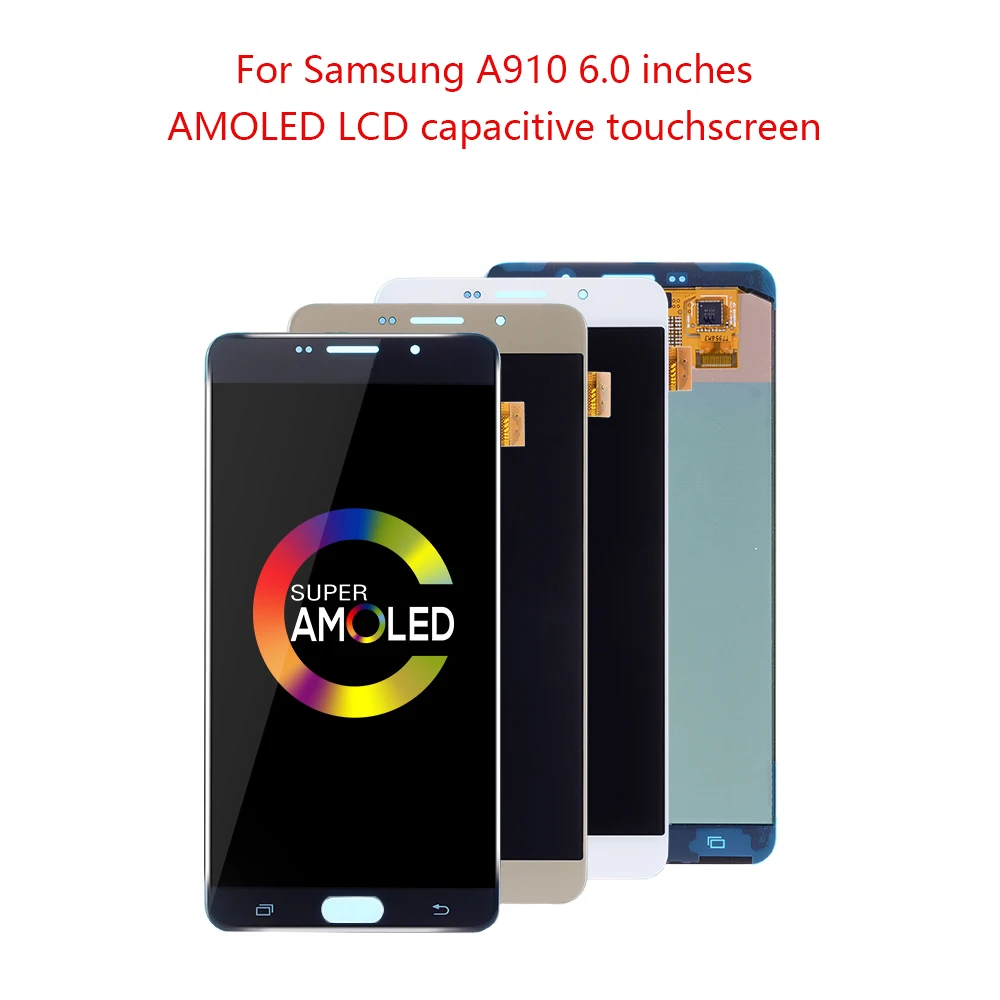 AMOLED 6," для SAMSUNG Galaxy A9 Pro A910, ЖК-дисплей, дигитайзер, сенсорный экран для SAMSUNG A9 A9100 A910F/DS, ЖК-дисплей