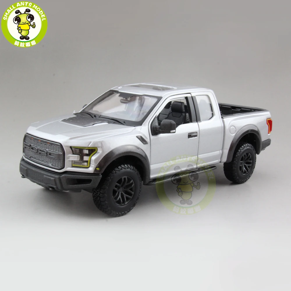 Us 260 124 Ford F150 F 150 Raptor 2017 Trucks Pickup Diecast Metal Car Model Toys For Kids Boy Girl Gift Collection Maisto Silver In Diecasts