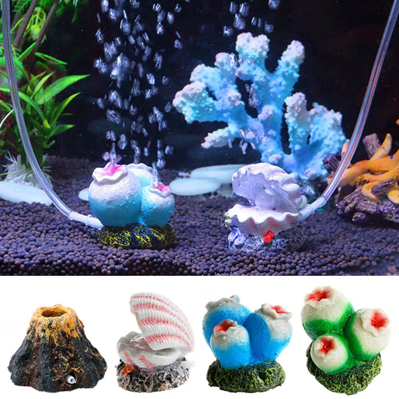 

Artificial Coral Pearl Aquarium Air Bubble Decor Fish Tank Aerator Scenery Stone Ornament Best Price