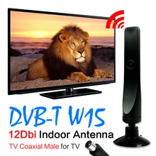 Vente chaude + Numérique TV Antenne Tnt 12dBi 3 M 10Ft Câble Antenne DVB-T TV HDTV Intérieur