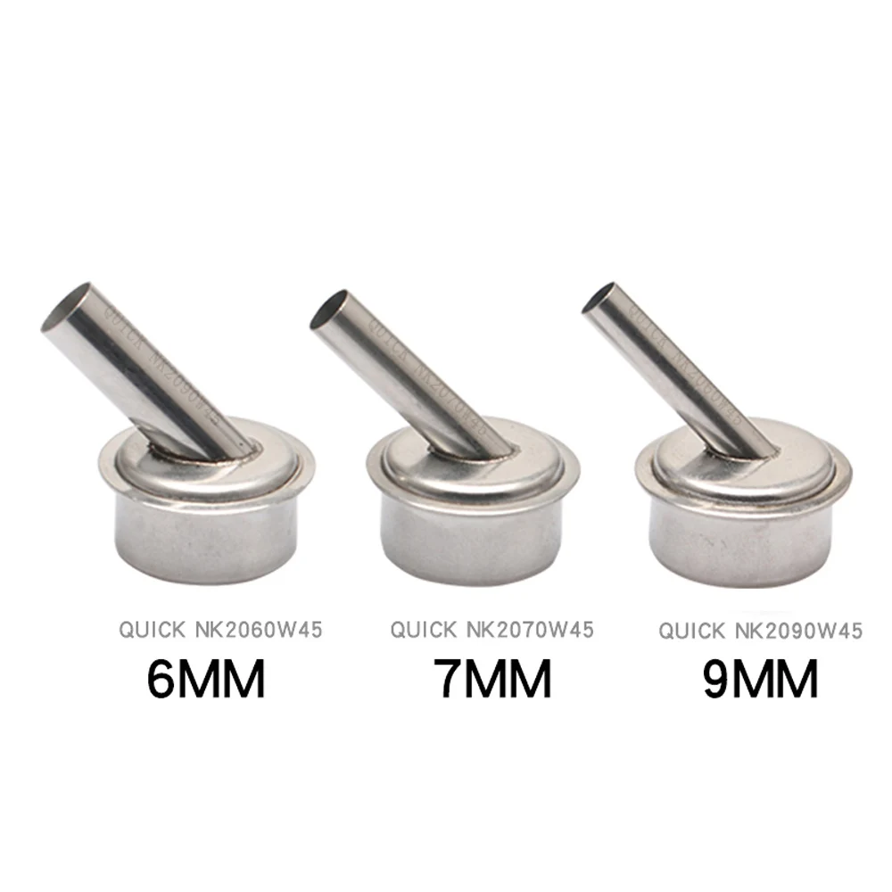QUICK 861DW/1300A /856AX Oblique Nozzle Curved Hot Air Gun Nozzle Mouth Mobile Phone Repair Air Pressure Gun Wind Mouth