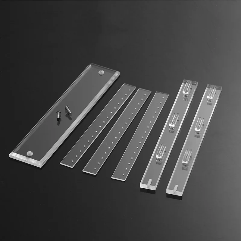 Présentoir Boucles D'oreilles GemeShou - Acrylique Coquillage - 120 Trous - Base Bois - 20x25cm