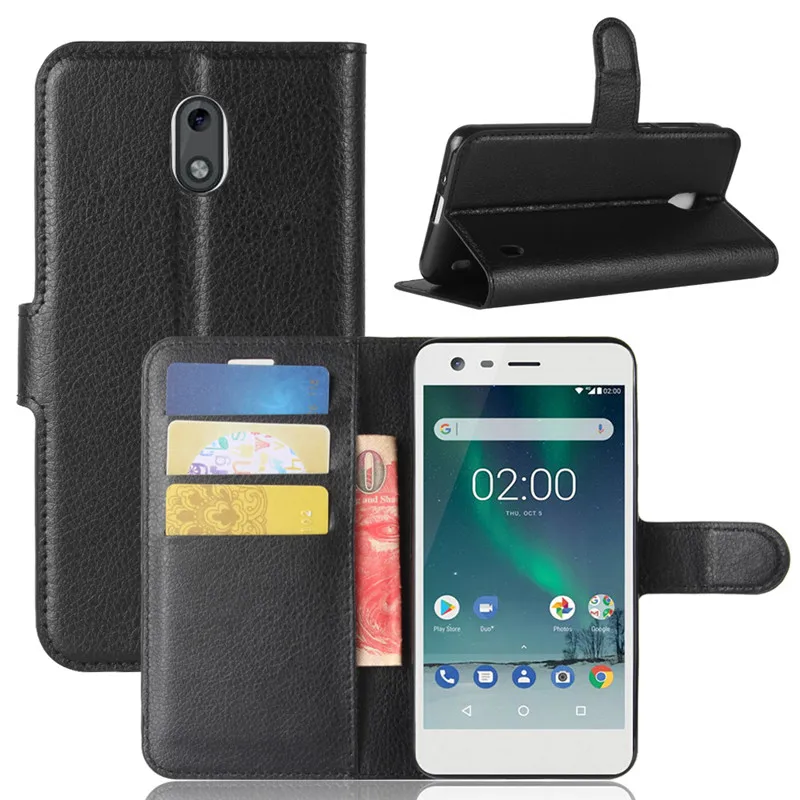 For Nokia 2 case Cover 5.0 inch Luxury PU leather Wallet Protective cover Nokia2 phone Flip Back Bag | Мобильные телефоны и