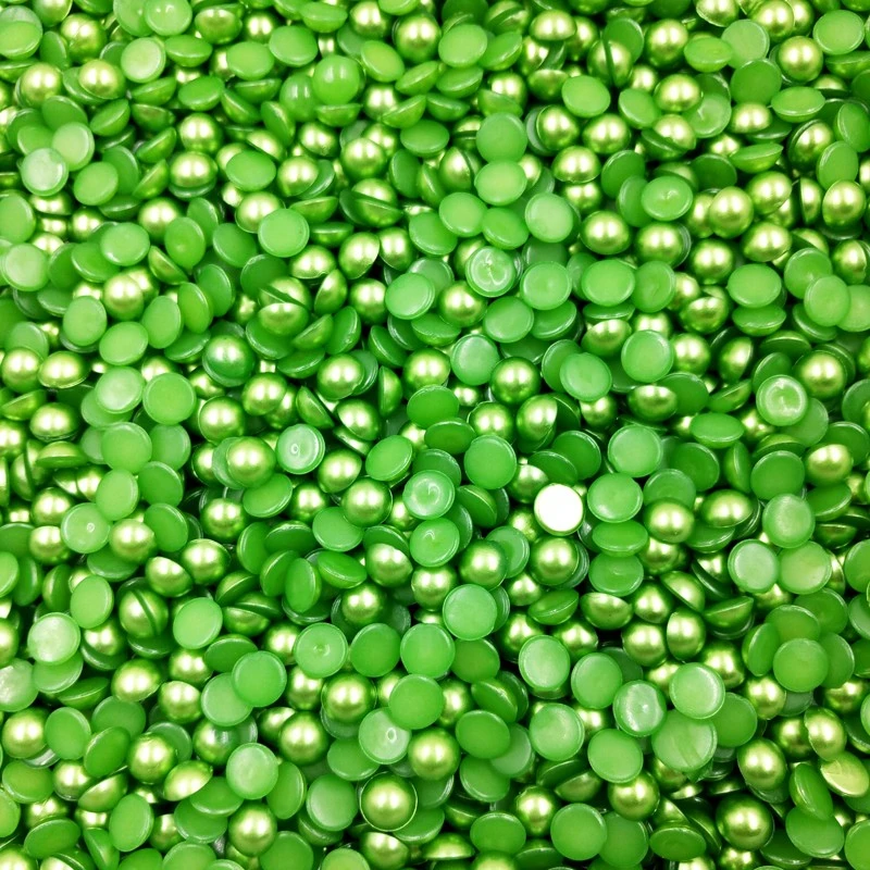 500pcs 3mm Half Round Acrylic Imitation Flatback Pearl Beads diy mobile Nail Stickers Nail Art  Jewelry Accessories (5)