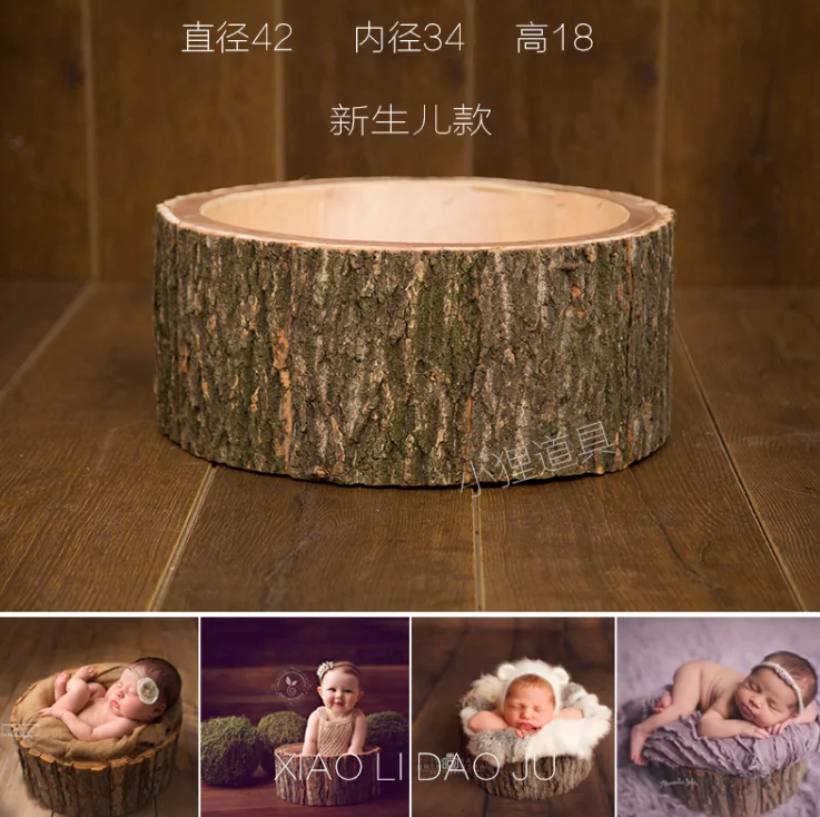 

Creative Newborn Baby Photography Props Wooden Frame Treetop Wooden Tub Fotografia Accessories Infant Studio Shoots Photo Prop