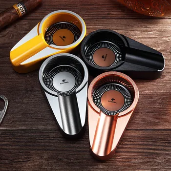 

COHIBA Gao Xiba Cigar ashtray Portable trumpet Creative Snow and Cigarette Cigarette Cigarette Metal Single Ashes
