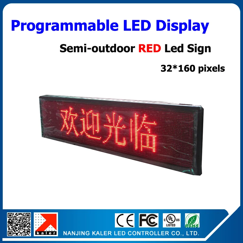 

TEEHO Semi-outdoor advertising led screen 40*168cm led sign p10 led display panel programand scrolling message led display board