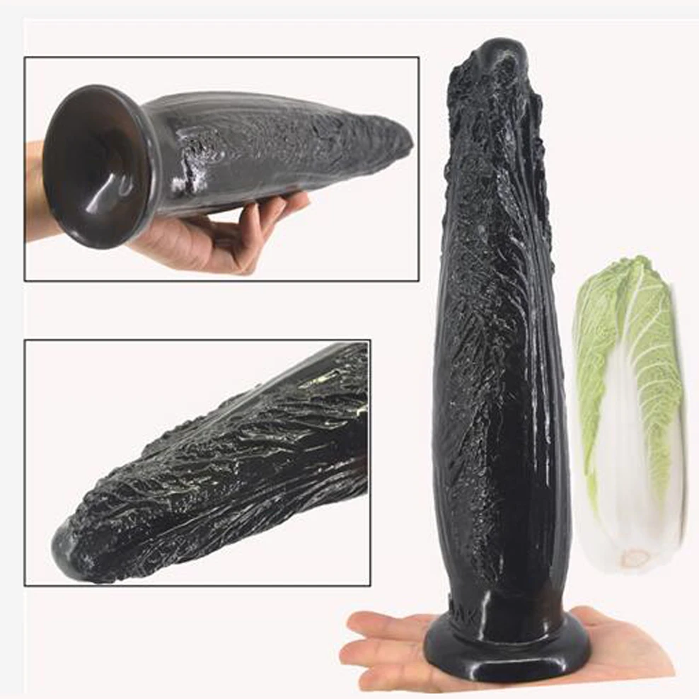 FAAK Long anal dildo butt plug suction cup Chinese Cabbage design sex products penis toys women man shop | Красота и здоровье
