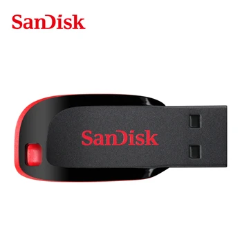 

100% Original SanDisk Cruzer Blade CZ50 USB Flash Drive 128gb 64GB 32G 16GB 8GB Pen Drives USB 2.0 Support official verification