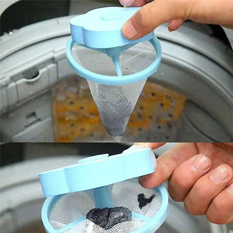 6Pcs Reusable Laundry Wash Balls Washing Machine Lint Filter Bag Laundry Mesh Hair Catcher Floating Ball Pouch (5)