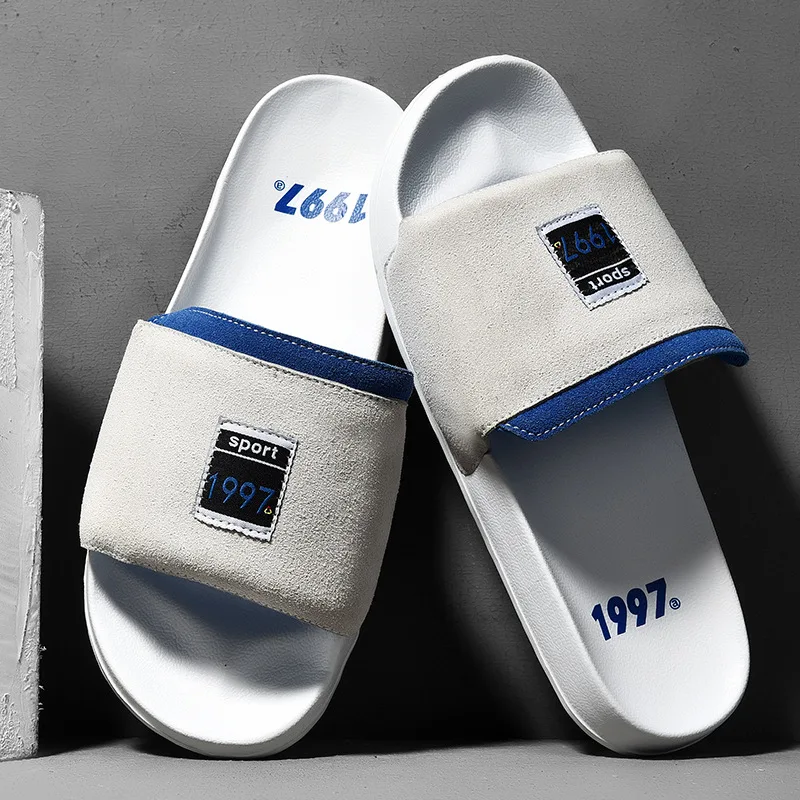

Indoor Shoes Men Platform Flats Unisex Home Shoes Shower Footwear Summer Room Shoes Men Comfortable Suede Slides Casual Slippers