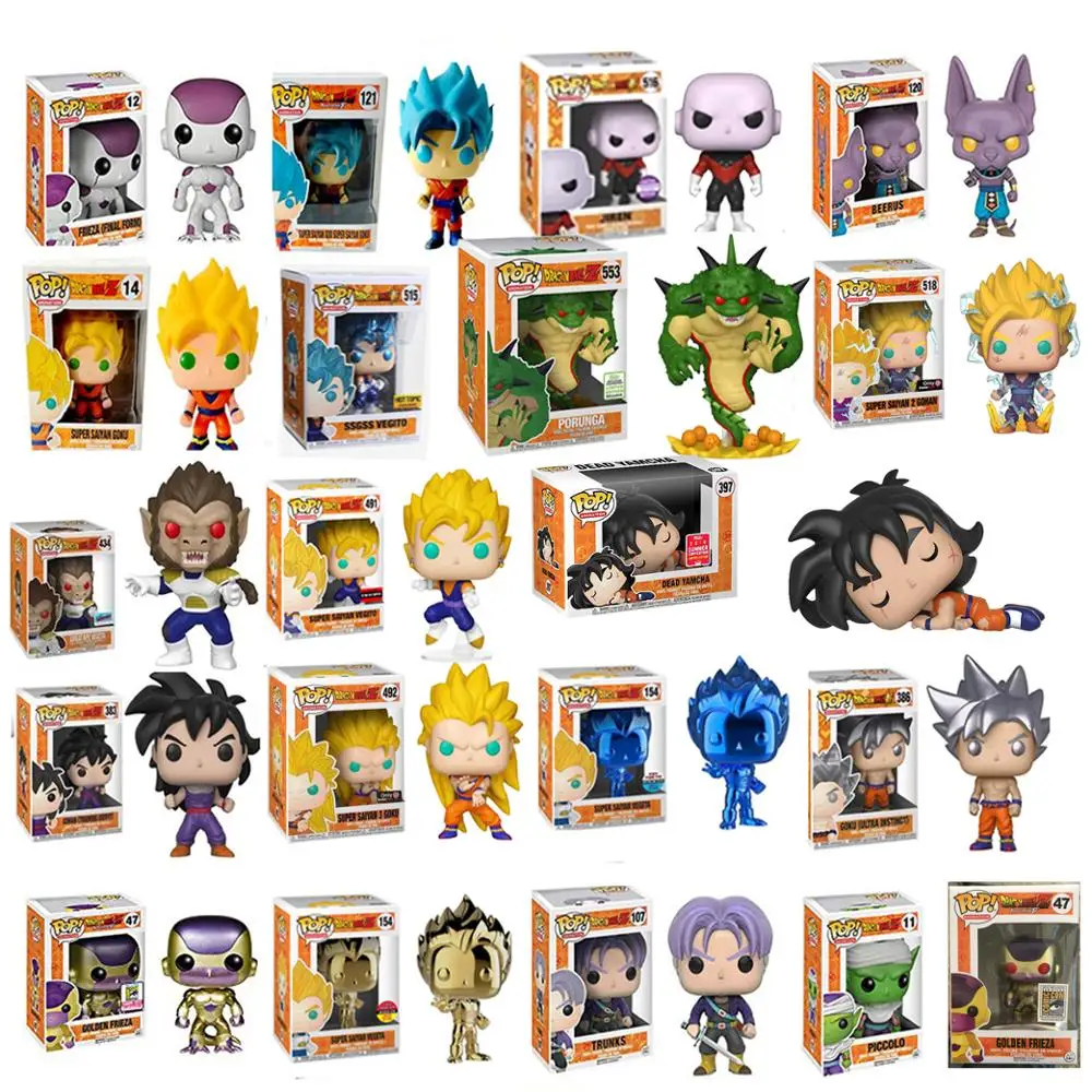 

Funko Pop Dragon Ball Porunga Super Saiyan Goku Golden Frieza Great Vegeta Action Figure Collectible Toys