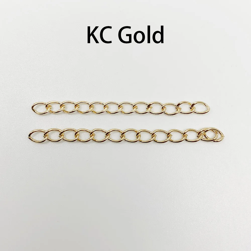 100pcs/lot 50mm 70mm  Necklace Extension Chain Bulk Bracelet Extended Chains Tail Extender For DIY Jewelry Making Findings