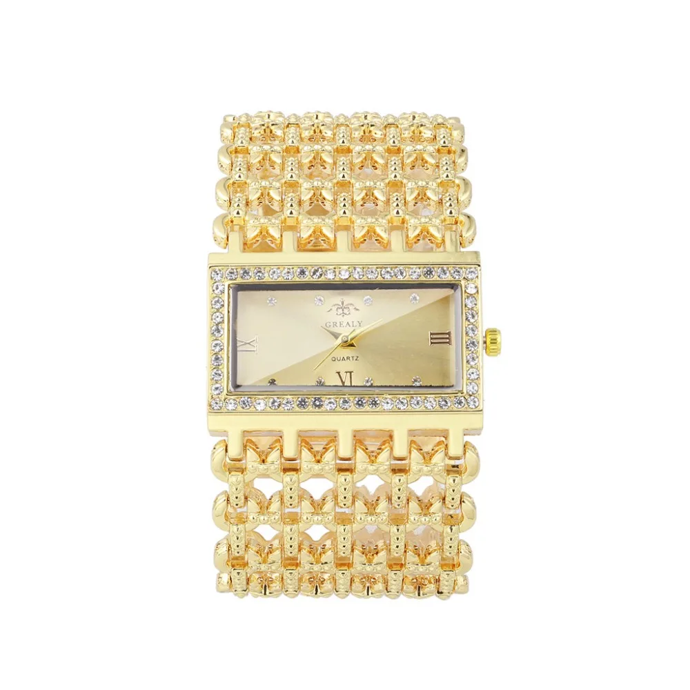 Модные креативные прямоугольные алмазные циферблаты с ремешком из нержавеющей стали Кварцевые наручные женские часы Женские Подарочные Часы montre femme Q5