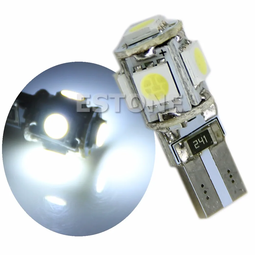 Новые 1 шт. T10 5-SMD 5050 Интерьер светодиодный свет Клин для лампочек W5W 194 168 Прямая доставка