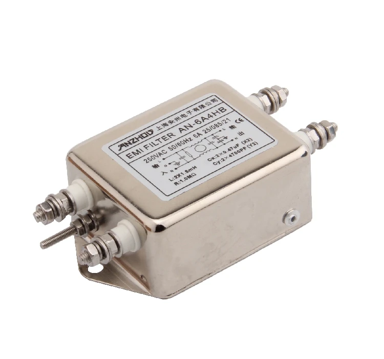 AN-6A4HB 250V 6A EMI Filter AC Noise Frequency Components Connector | Обустройство дома