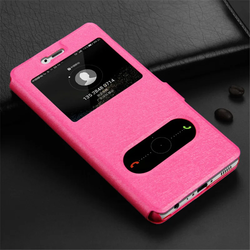 Чехол-бумажник флип-чехол для huawei на Honor 7A 6C Pro 7C 7X 6A 9 10 P Smart P20 P8 P9 P10 Lite роскошный чехол с окошком для экрана кожаный чехол Y6 - Цвет: Pink