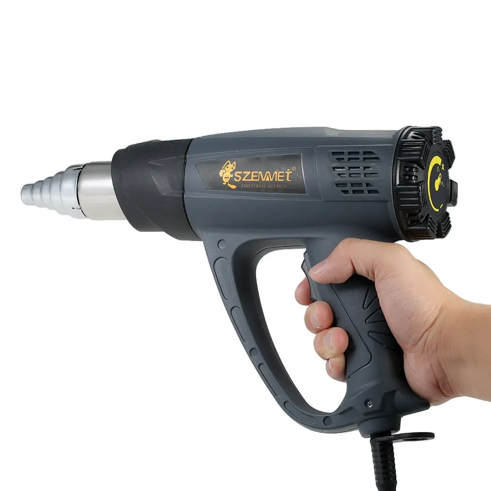 

2000W Industrial hot air gun Fast Heating heat gun Adjustable Temperature hot gun soldering Shrink Blower with 4 Nozzles AC220V