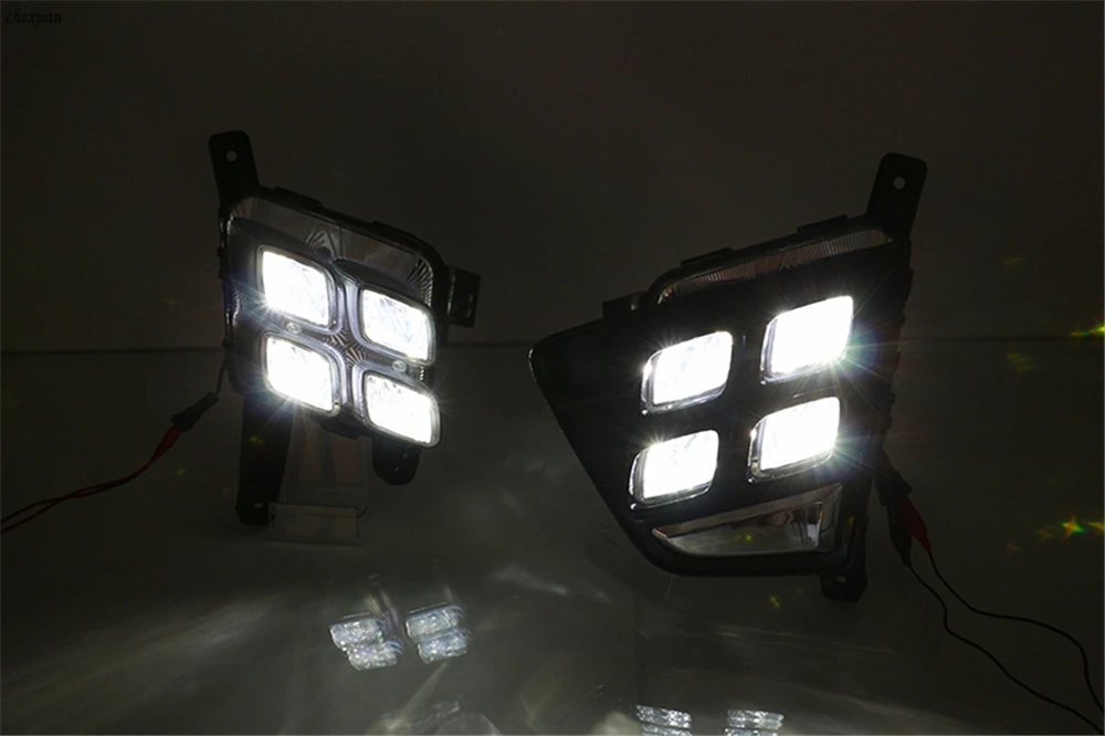 CSCSNL 1 комплект для hyundai Creta IX25 светодиодный DRL дневные ходовые огни 12 В ABS противотуманная фара покрытие автомобиля-Стайлинг