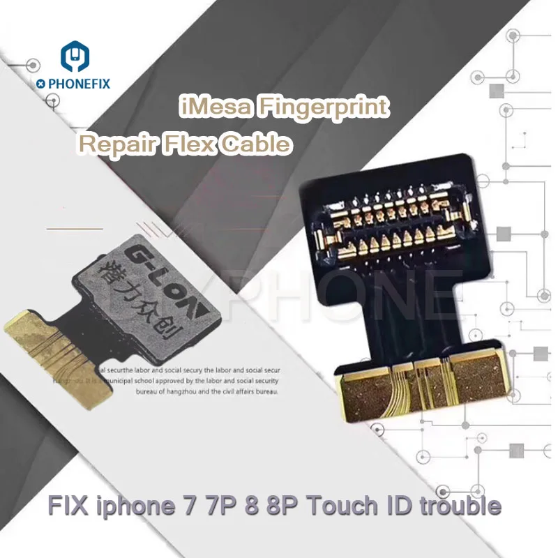 G-LON iMesa телефон отпечатков пальцев ремонт гнезда соединителя FPC гибкий кабель для iphone 7 7P 8 8P Touch ID отпечатков пальцев ремонт плоский кабель