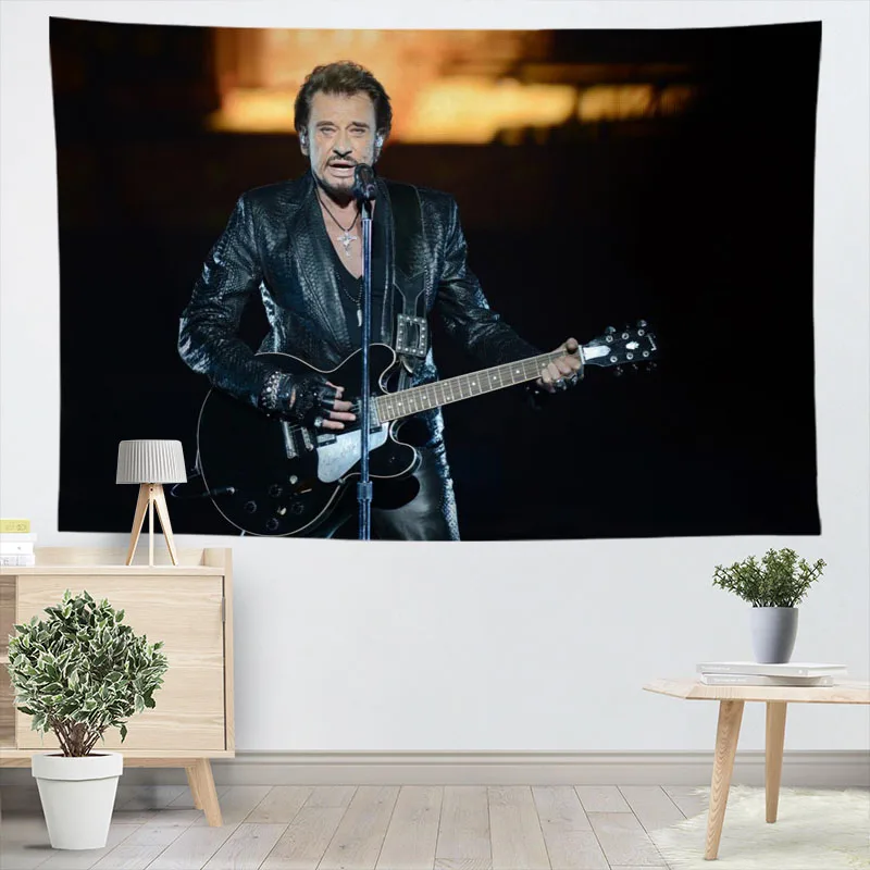 Kaufen Johnny Hallyday Wandbehang Tapisserie Blätter Hause Dekorative Wandteppiche Strand Handtuch Yoga Matte Decke Tisch Tuch Wandteppich