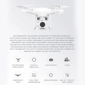 

Intelligent Drone Hover Wifi FPV 480P/1080P HD Camera Fixed Height 3D Rollover Headless Mode professional Quadcopter