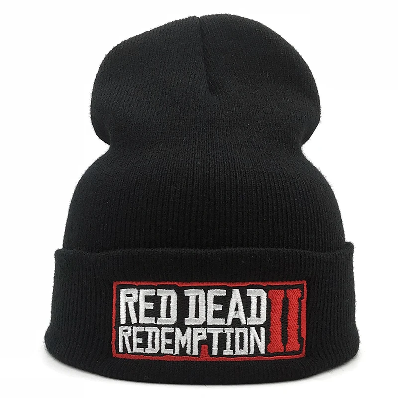 

Game Red Dead:Redemption 2 Beanie Hat Cosplay Props Cap Winter Knitted Embroidery Women Men winter Warm