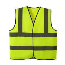 Hi vis желтый светоотражающий жилет со светоотражающей лентой