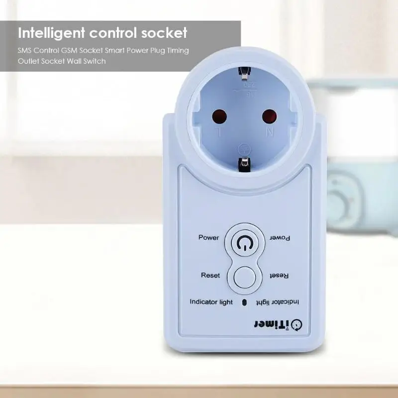 SMS Control GSM Socket Smart Power Plug Timing Outlet Socket Wall Switch