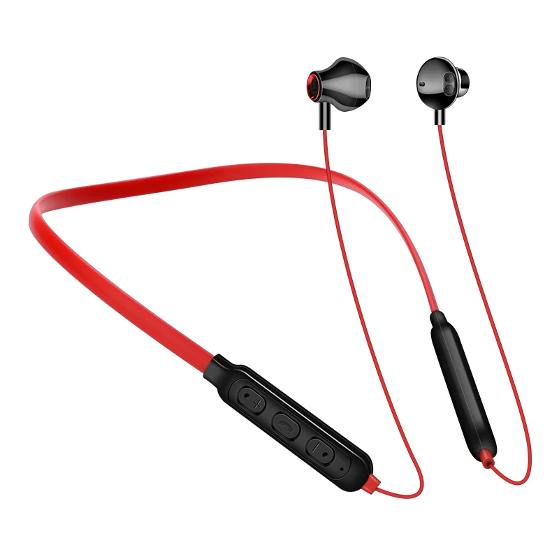 IBESI Y10 беспроводные Bluetooth наушники с нашейным ободом наушники бас звук беспроводная гарнитура с микрофоном для iPhone xiaomi телефон - Цвет: Y10-RED