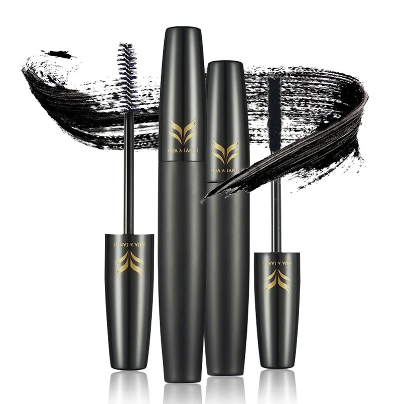 

HUAMIANLI 2PCS/lot Mascara Black 3D Mascara Natural Fiber Eyelashes Mascara Makeup Sets Waterproof Curling Lengthening Cosmetic