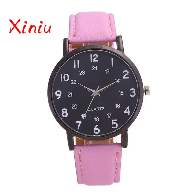 Female Watch 2018 Pu Leather Pink Black Ladies Watch Top Brand Quartz Clock Horl Female Watch 2018 Pu Leather Pink Black Ladies Watch Top Brand Quartz Clock Horl