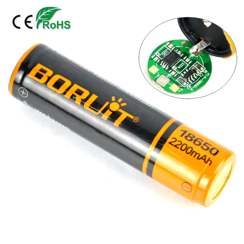 4PCS REAL 2200mAh Rechargeable with PCB Protected 18650 batteries