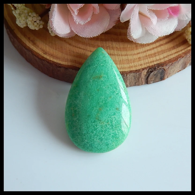

Natural Chrysoprase fashion Pendant necklace Cabochons,35x22x5mm,6.4g