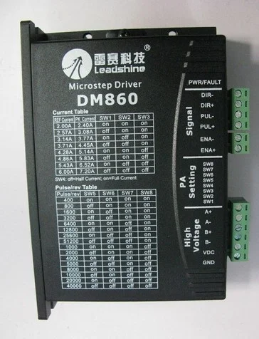 Leadshine DM860 шаговый Драйвер raplack M860 DC18-80V для 2-фазного Nema23 Nema34 двигатель |