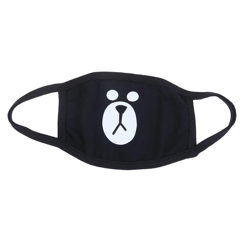 Хлопковые тканевые противопылевые маски милые аниме маска для рта черная унисекс маска для лица согревающая маска для лица