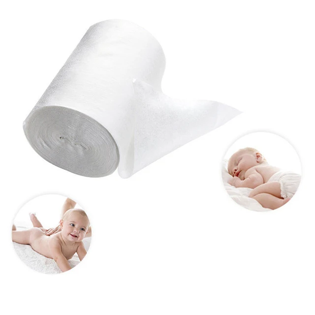 100 Sheet/Roll Natural White Baby Disposable Biodegradable Diapers