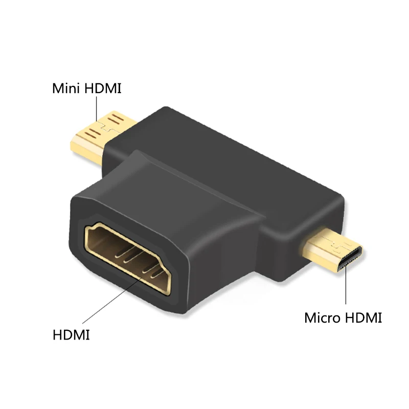 Micro HDMI / Mini HDMI adapter to HDMI Switch Extender 2 in 1 Male to Female Converter Mini Micro HDMI Splitter 3D 4K Extension Micro HDMI / Mini HDMI adapter to HDMI Switch Extender 2 in 1 Male to Female Converter Mini Micro HDMI Splitter 3D 4K Extension