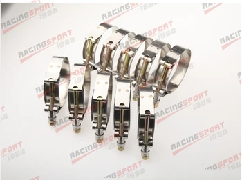 

10PCS 1.5" inch Turbo Pipe Hose Coupler T-bolt Clamps Stainless Steel 43/49mm