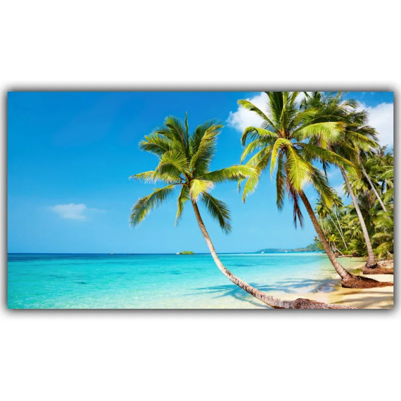 Tropical Beach Seaside Landscape Poster Art Silk Poster Home Decoration
