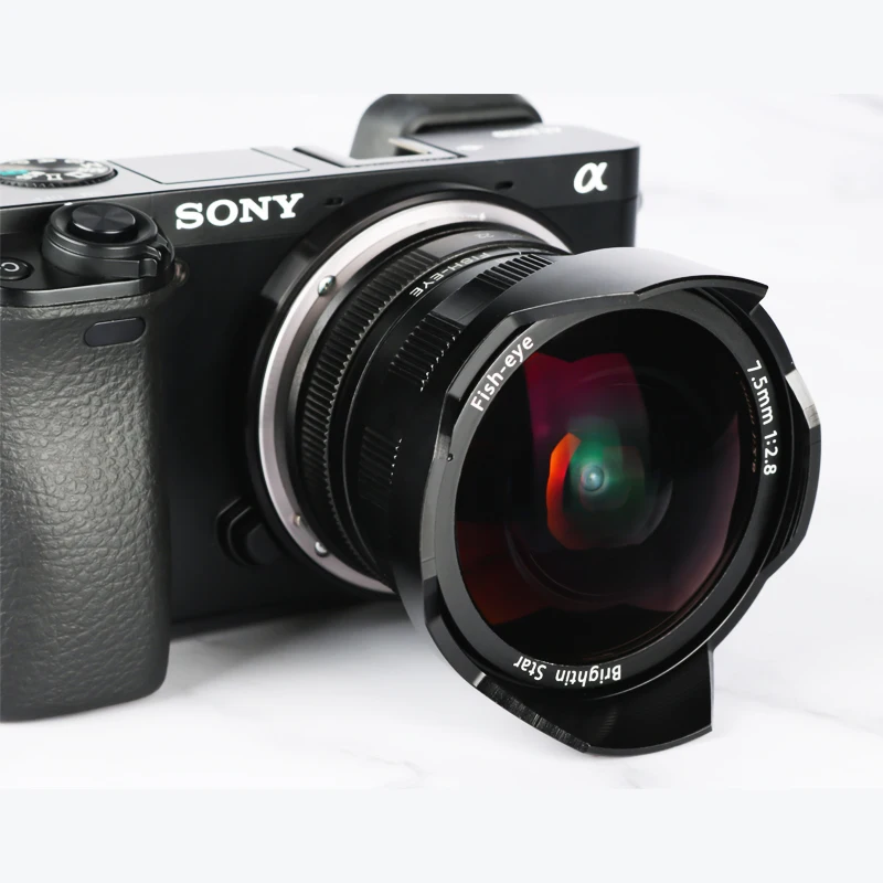 Сверхширокоугольный объектив brighin star 7 5 мм F2.8 беззеркальная линза рыбий глаз для