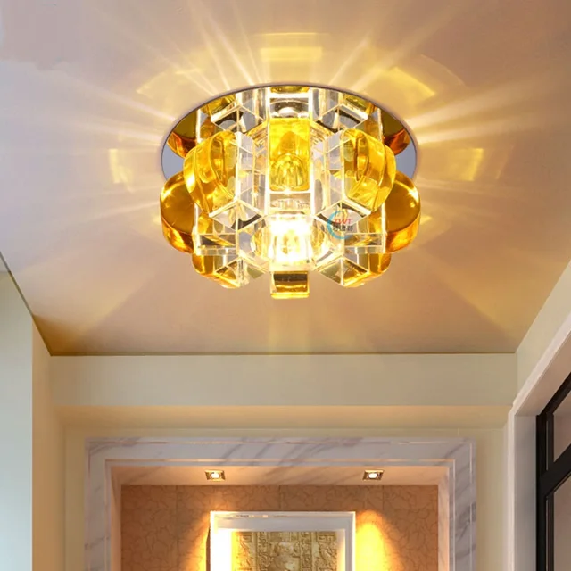 Moderne blume kristall LED deckenleuchten korridor lampe deckenleuchte